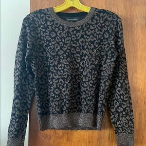Banana Republic pullover sweater with cheetah print